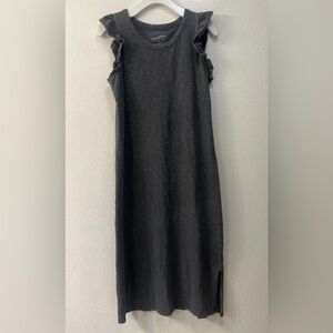Women’s sleeveless ruffle dress size Small charcoal grey NWT